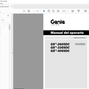 Genie lift GS-2669DC GS-3369DC GS-4069DC Manual del operario PDF
