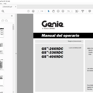 Genie lift GS-2669DC GS-3369DC GS-4069DC Manual del operario 236445