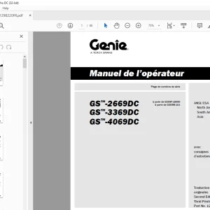 Genie lift GS-2669DC GS-3369DC GS-4069DC Manuel de l’opérateur