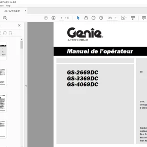 Genie lift GS-2669DC GS-3369DC GS-4069DC Manuel de l’opérateur 237929