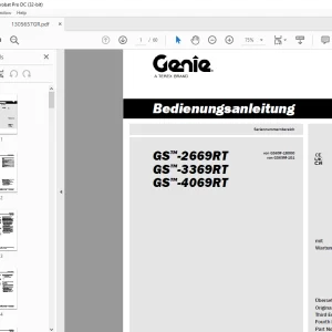 Genie lift GS-2669RT GS-3369RT GS-4069RT Bedienungsanleitung 1305657