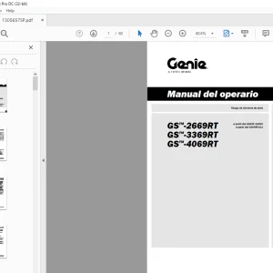 Genie lift GS-2669RT GS-3369RT GS-4069RT Manual del operario 1305657