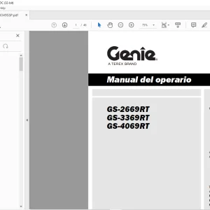 Genie lift GS-2669RT GS-3369RT GS-4069RT Manual del operario 230495