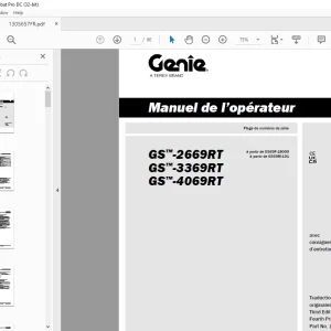 Genie lift GS-2669RT GS-3369RT GS-4069RT Manuel de l'opérateur