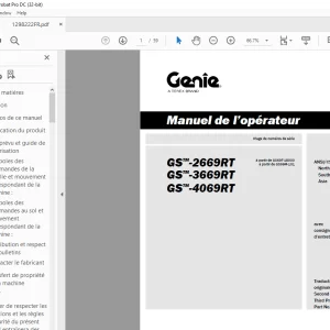 Genie lift GS-2669RT GS-3369RT GS-4069RT Manuel de l’opérateur 1298222