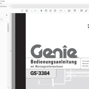 Genie lift GS-3384 Bedienungsanleitung 82206 PDF
