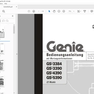 Genie lift GS-3384 GS-3390 GS-4390 GS-5390 Bedienungsanleitung