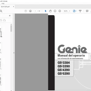 Genie lift GS-3384 GS-3390 GS-4390 GS-5390 Manual del operario 82415