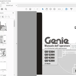 Genie lift GS-3384 GS-3390 GS-4390 GS-5390 Manuale dell’operatore 82828