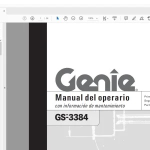 Genie lift GS-3384 Manual del operario 82206  - PDF DOWNLOAD (Spanish)