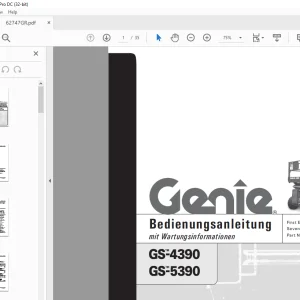 Genie lift GS-4390 GS-5390 Bedienungsanleitung 62747 PDF