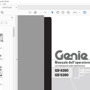 Genie lift GS-4390 GS-5390 Manuale dell'operatore 62747 PDF