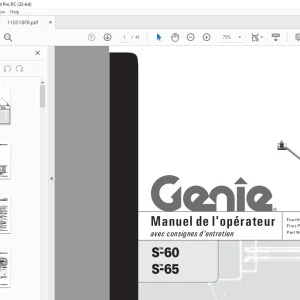 Genie lift GS-60 GS-65 Manuel de l`Operateur 110018