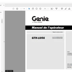 Genie Lift GTH-1056 Manuel de l’opérateur 1255820 PDF