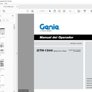 Genie lift GTH-1544  Manual del Operador 1303199 - PDF DOWNLOAD (Spanish)