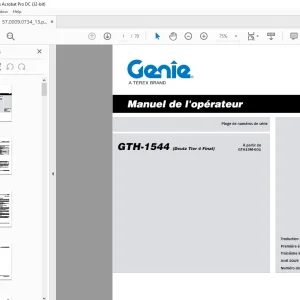 Genie lift GTH-1544 Manuel de l'opérateur PDF