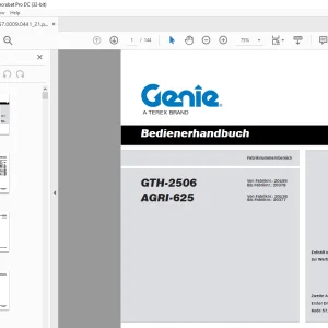Genie lift GTH-2506 AGRI-625 Bedienerhandbuch  - PDF DOWNLOAD (GERMAN)