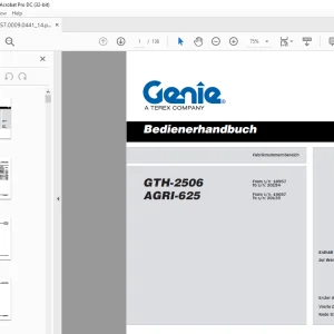 Genie lift GTH-2506 AGRI-625 Bedienerhandbuch 57.0009.0441