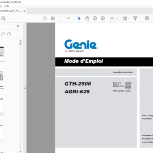 Genie lift GTH-2506 AGRI-625 Mode d'Emploi PDF