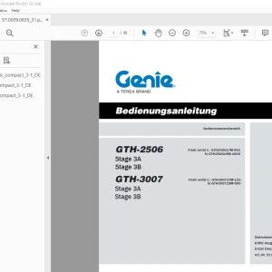 Genie lift GTH-2506 GTH-3007 Bedienungsanleitung PDF