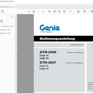 Genie lift GTH-2506 GTH-3007 Bedienerhandbuch 57.0009.0635