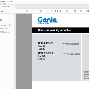 Genie lift GTH-2506 GTH-3007 Manual del Operador - PDF