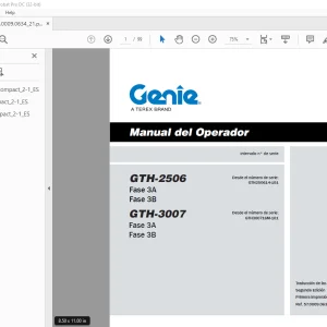 Genie lift GTH-2506 GTH-3007  Manual del Operador 57.0009.0634