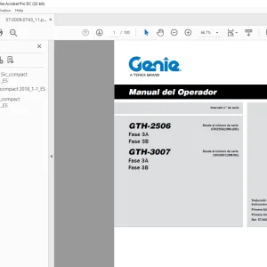 Genie lift GTH-2506 GTH-3007 Manual del operario PDF