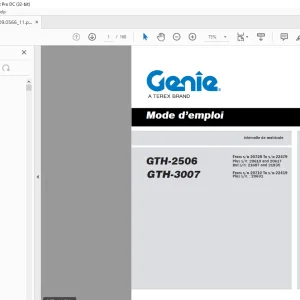 Genie lift GTH-2506 GTH-3007 Mode d’Emploi PDF
