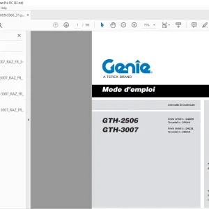 Genie lift GTH-2506 GTH-3007 Mode d’emploi PDF
