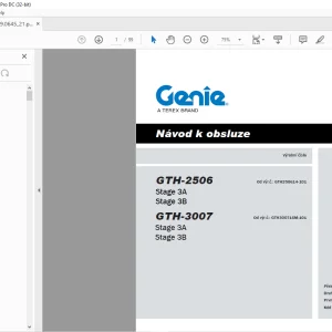 Genie lift GTH-2506 GTH-3007 Provozni Prirucka PDF