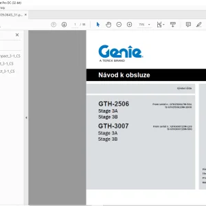 Genie GTH-2506 GTH-3007 Telehandler Navod k Obsluze PDF