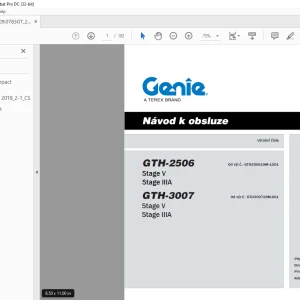 Genie lift GTH-2506 GTH-3007 Uzivatelsky Manual PDF