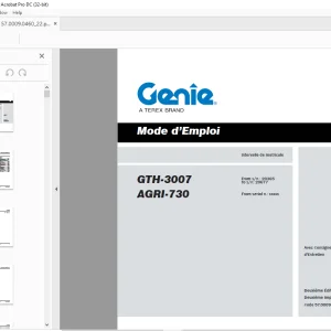 Genie lift GTH-3007  AGRI-730 Mode d'Emploi PDF