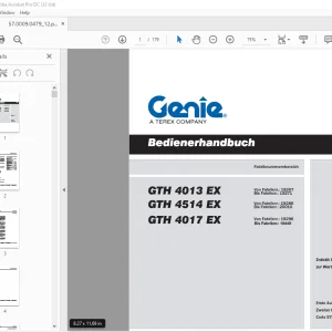Genie lift GTH 4013 EX GTH 4514 EX GTH 4017 EX Bedienerhandbuch 57.0009.0479