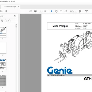 Genie lift GTH-4013 Mode d'Emploi PDF