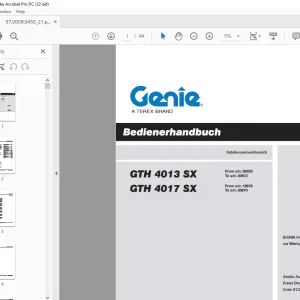 Genie lift GTH 4013 SX GTH 4017 SX Bedienerhandbuch 57.0009.0450
