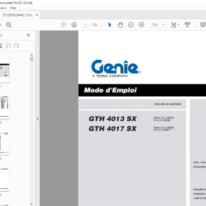 Genie lift GTH 4013 SX GTH 4017 SX Mode d'Emploi