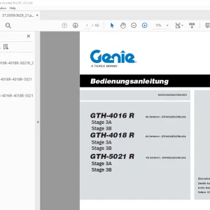 Genie lift GTH-4016 R GTH-4018 R GTH-5021 R Bedienungsanleitung 57.0009.0629