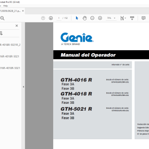 Genie lift GTH-4016 R Fase 3A Fase 3B GTH-4018 R Fase 3A Fase 3B GTH ...