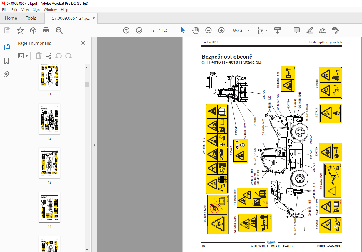 Genie Lift Gth 4016 R Gth 4018 R Gth 5021 R Návod K Obsluze Manuál Heydownloads Manual Downloads 1830