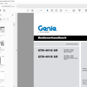 Genie lift GTH-4016 SR GTH-4018 SR Bedienerhandbuch PDF