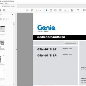 Genie lift GTH-4016 SR GTH-4018 SR Bedienerhandbuch