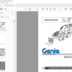 Genie lift GTH-4020 R Bedienerhandbuch  - PDF DOWNLOAD (GERMAN)