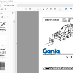 Genie lift GTH-4518 R Bedienerhandbuch - PDF DOWNLOAD (GERMAN)
