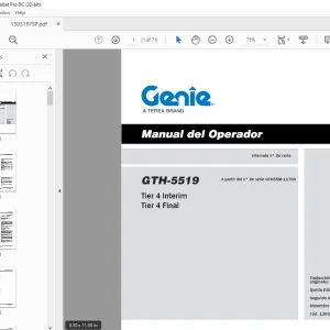 Genie lift GTH-5519 Manual del Operador 1303197