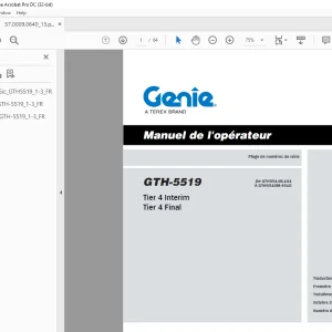 Genie lift GTH-5519 Manuel de l'opérateur PDF