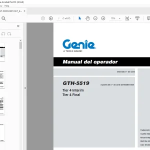 Genie lift GTH-5519 Tier 4 Interim Tier 4 Final Manual del operador
