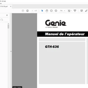 Genie lift GTH-636 Manuel de l’opérateur 1257761 PDF