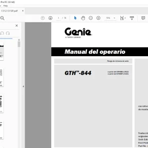 Genie lift GTH-844 Manual del operario 1312131 PDF